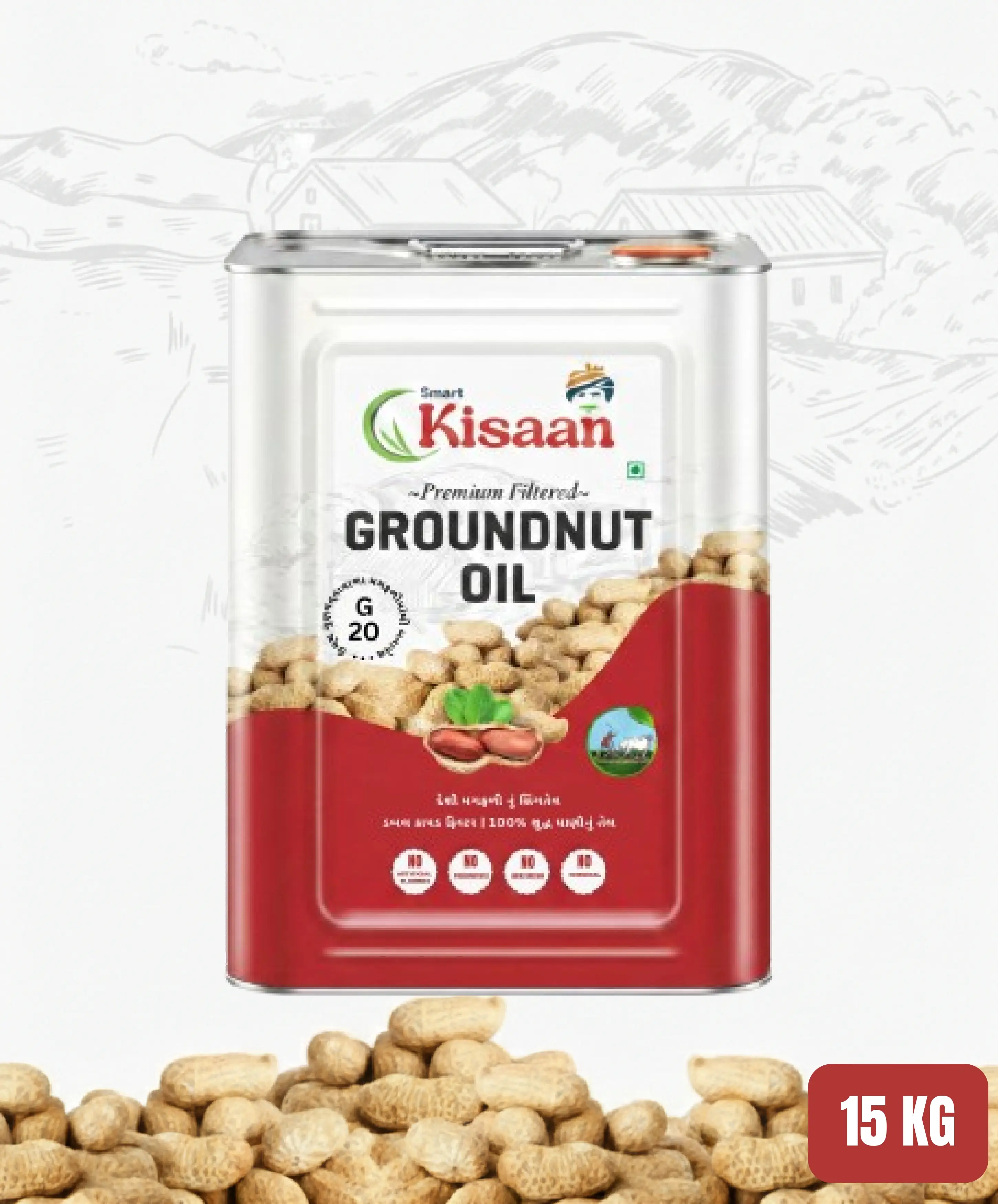Smart Kisaan 15Kg Groundnut Oil (G20)